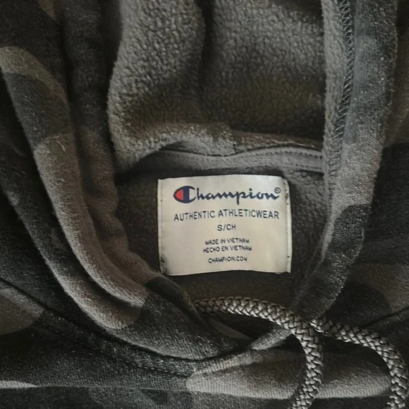 Champion Gray Pullover Hoodie Sweatshirt - Picture 2 of 2
